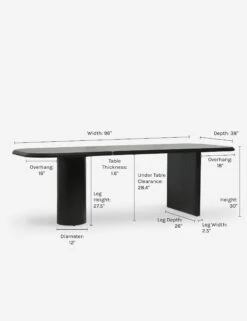 Archer Dining Table By Sarah Sherman Samuel -Luluandgeorgia Shop IODiningTable Black 3403