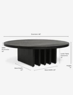 Pentwater Round Coffee Table By Sarah Sherman Samuel -Luluandgeorgia Shop PentwaterCoffeeTable Black 3647