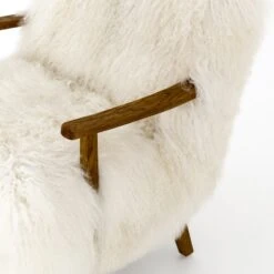 Kora Accent Chair -Luluandgeorgia Shop kora armchair mongolia cream fur 8