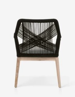 London Indoor / Outdoor Dining Arm Chair -Luluandgeorgia Shop loom outdoor arm chair black gray teak 1 05