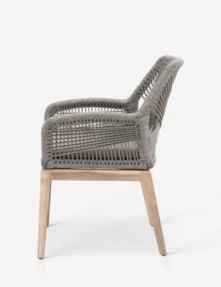 London Indoor / Outdoor Dining Arm Chair -Luluandgeorgia Shop loom outdoor arm chair platinum gray teak 1 03